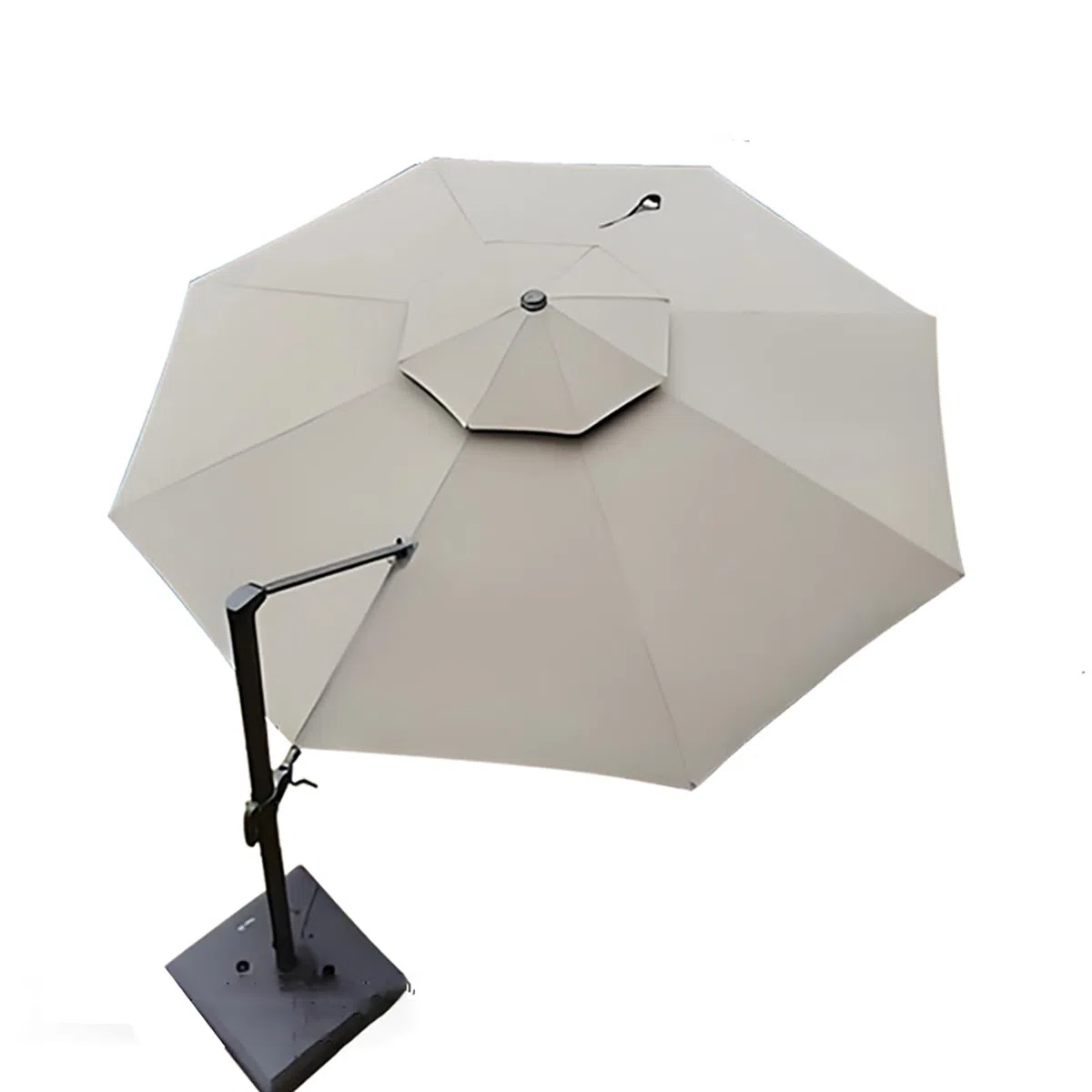 3.0m 3.5m parasol déporté 8 Baleines Toile De Rechange Rond Bâche pour Parasol en Polyester imperméable
