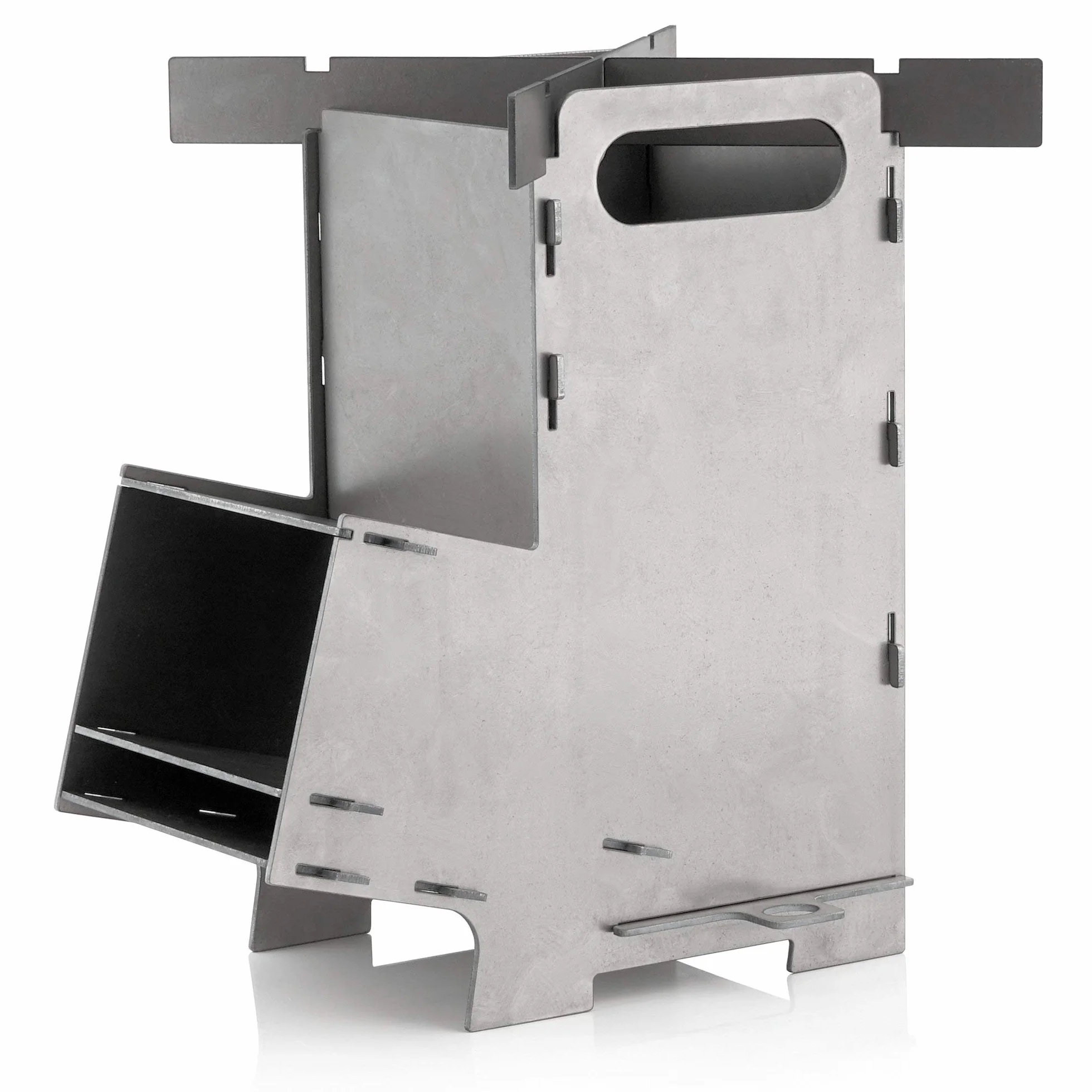 BBQ-Toro Four fusée #5 | Rocket Stove Système d'emboîtement en acier massif de 2 mm d'épaisseur | Four pour griller en plein air, terrasse, jardin, camping pour Dutch Oven, poêles à griller