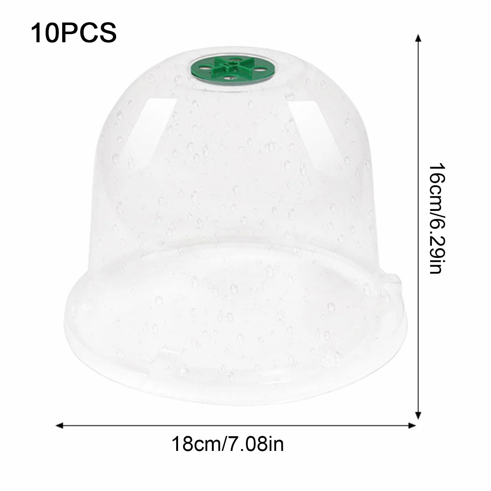 Cloches de Jardin en Plastique Lot de 10 - Dôme d'Humidité Protection Contre le Gel