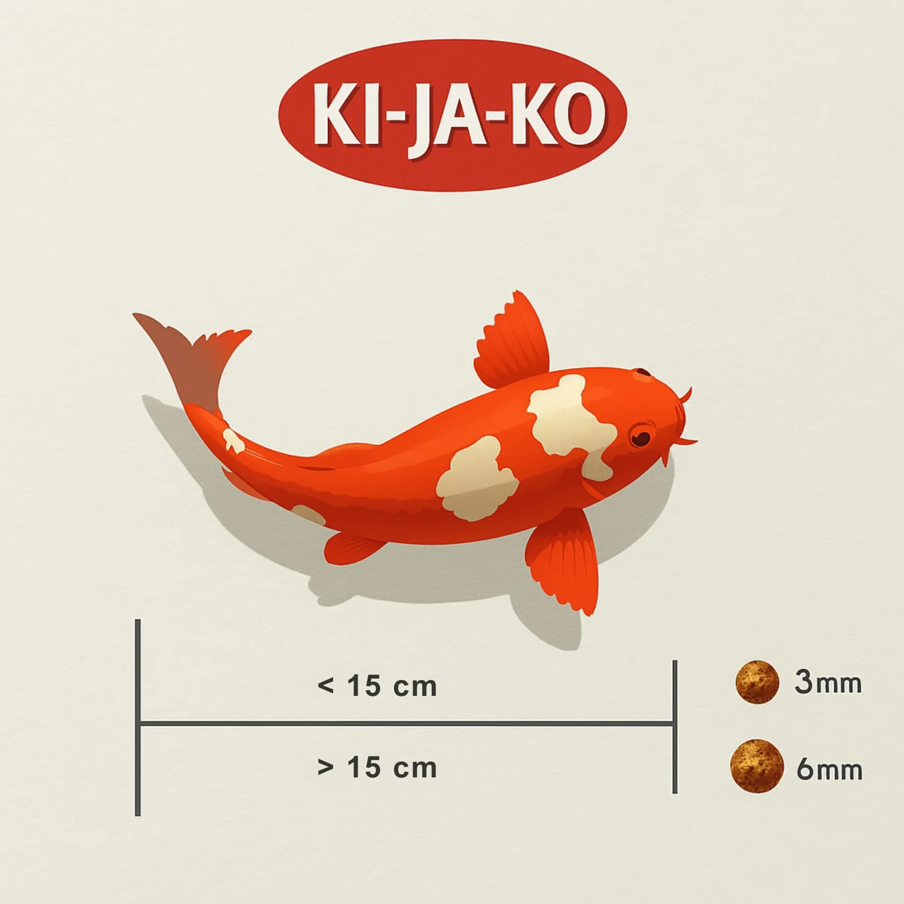 KI-JA-KO Staple Nourriture pour carpes koï 1 kg 6 mm Pellets flottants