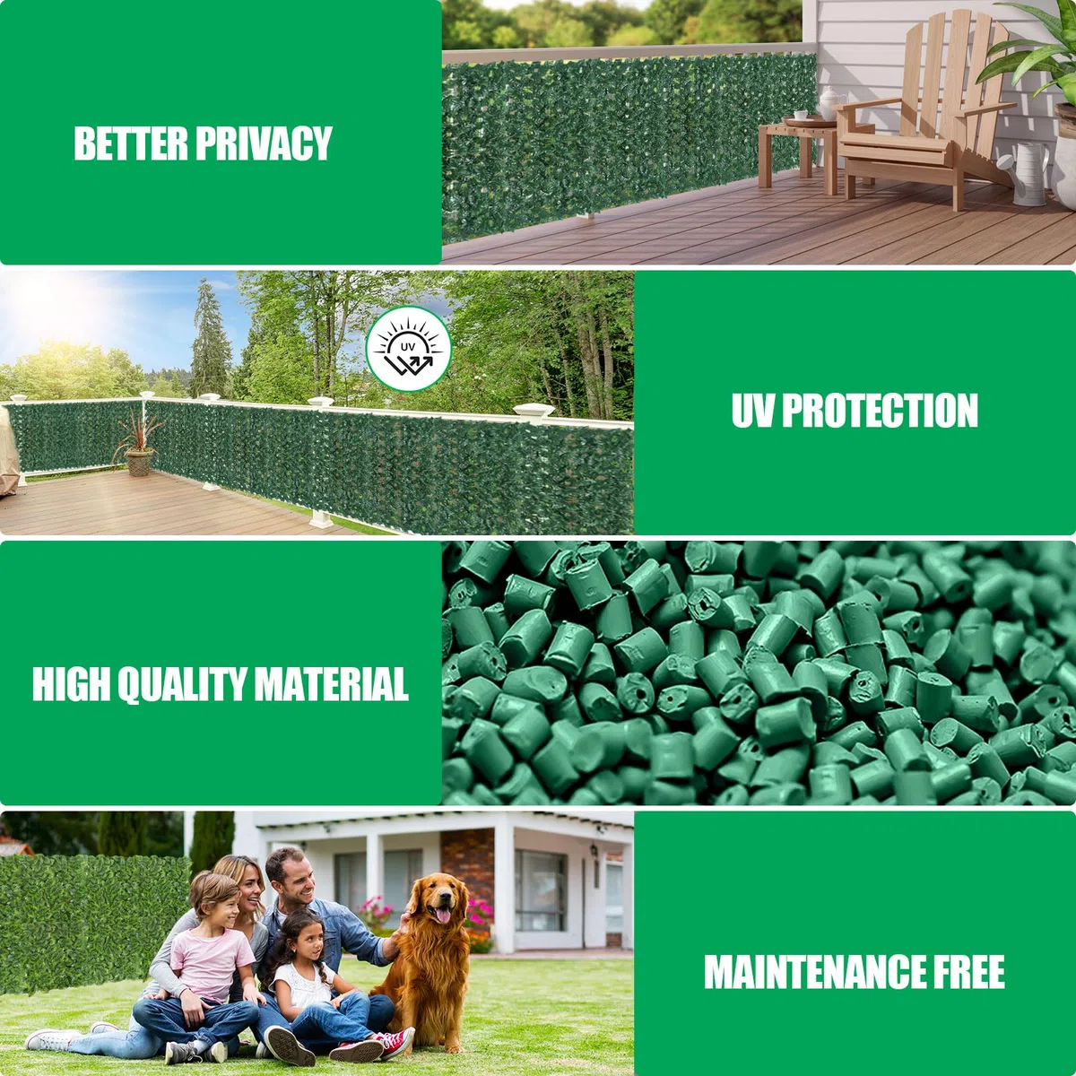 Haie Artificielle 1x3M, Mur Vegetal Artificiel Exterieur, Brise Vue Jardin Décoration, Clôture de Feuilles Artificielles, 100 Pcs Serre Cable Plastique
