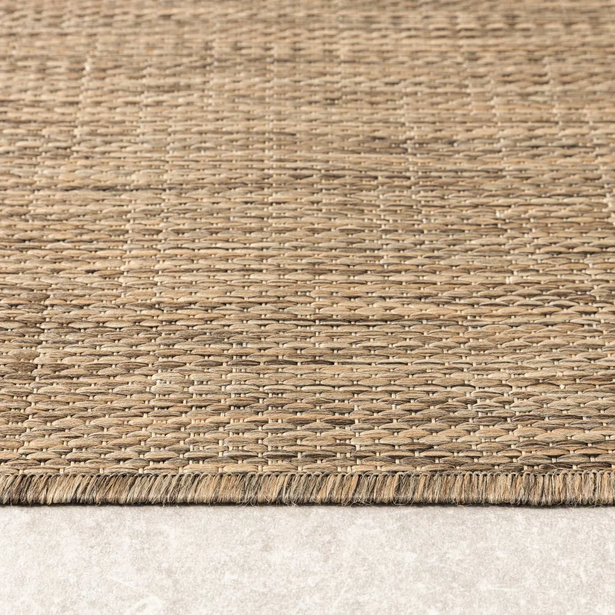FRAAI | Home & Living Tapis d'extérieur - Malta Melange Naturel - 80x150 cm - Tapis Exterieur Resistant Pluie - Rectangulaire - Terrasse, Jardin, Balcon
