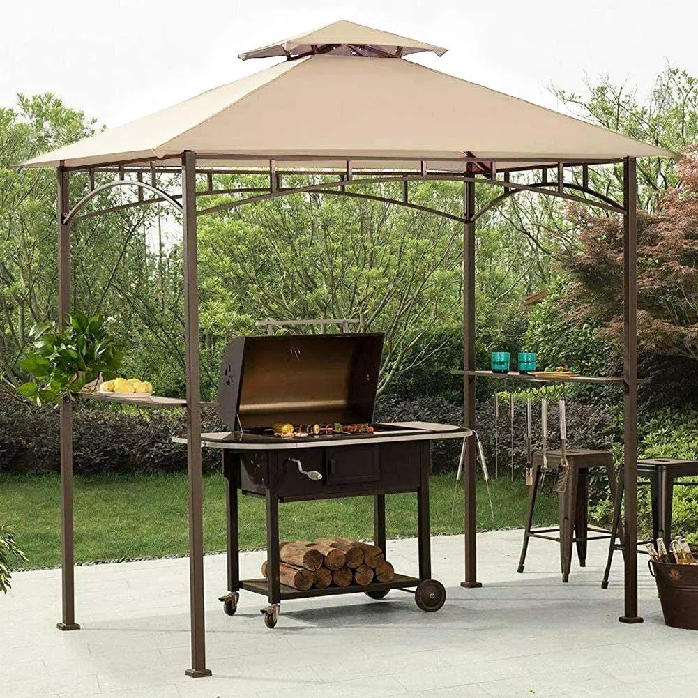Ontheway Auvent de Rechange à Double étage pour tonnelle de Barbecue modèle L-GZ238PST-11 1,5 x 2,4 m