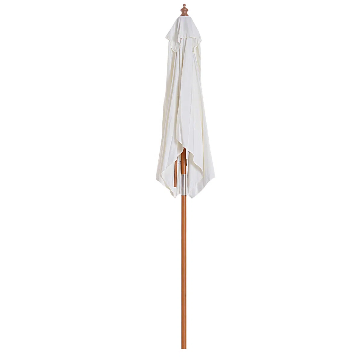 Outsunny Parasol de jardin extérieur Parasol rectangulaire inclinable bois polyester haute densité 2L x 1,5l x 2,3H m crème