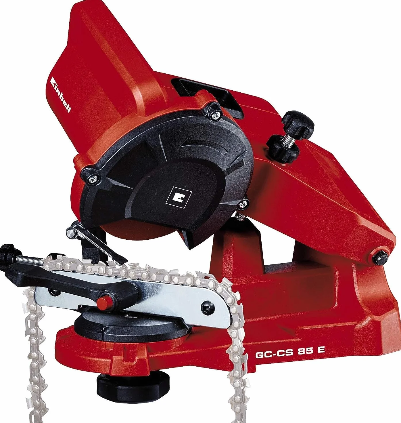 Einhell Affûteuse de chaîne de tronçonneuse GC-CS 85 E (85 W, Epaisseur de la meule 3,2 mn, Dispositif de serrage) Livrée avec 1 meule abrasive