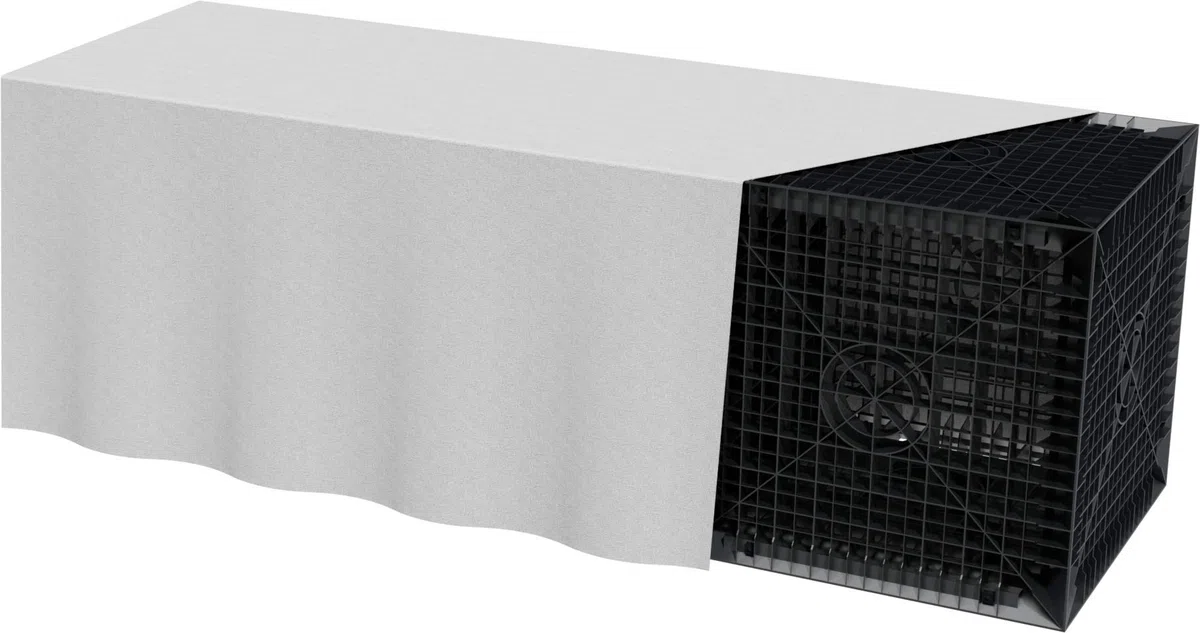 Cagette pour la rétention des eaux de Pluie 820L, y Compris Chiffon Anti Racine (Kit Complet)