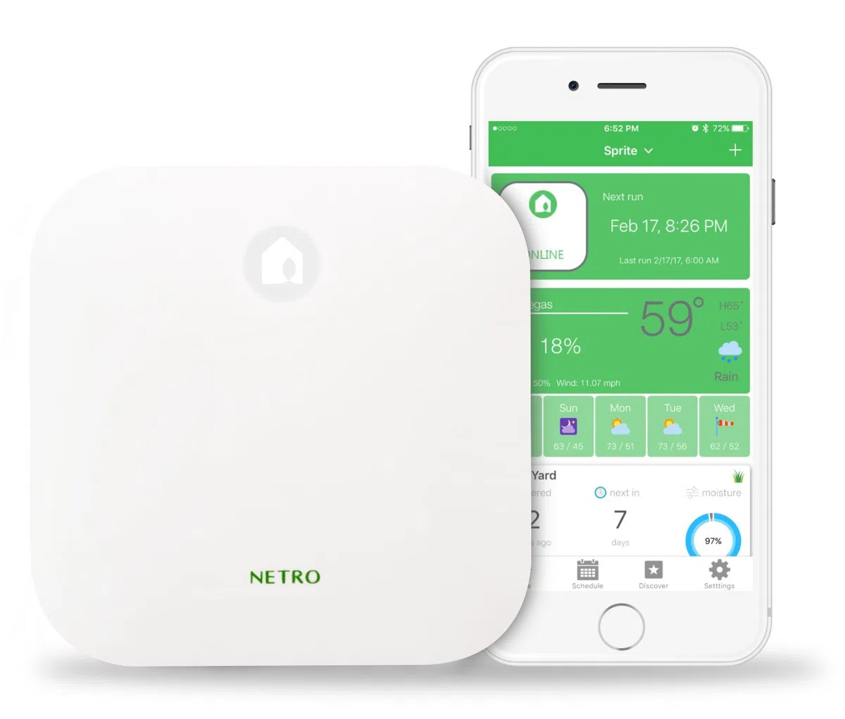 Netro Contrôleur d'arrosage intelligent, Wifi, sensible à la météo, accès à distance, 12 zones, compatible avec Alexa