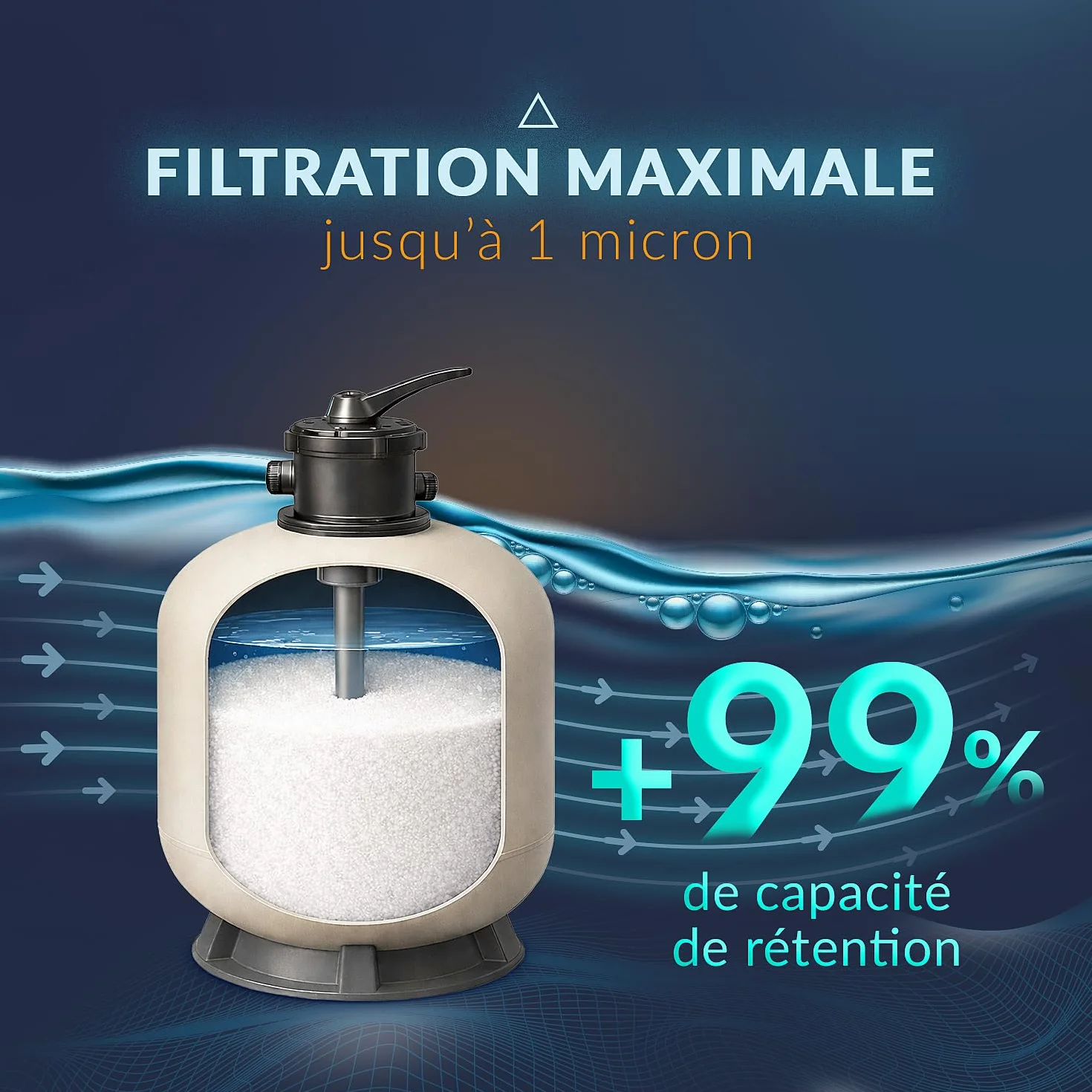NATURE WORKS Hi-Tech Sable en verre fitrant pour piscine 20 kg