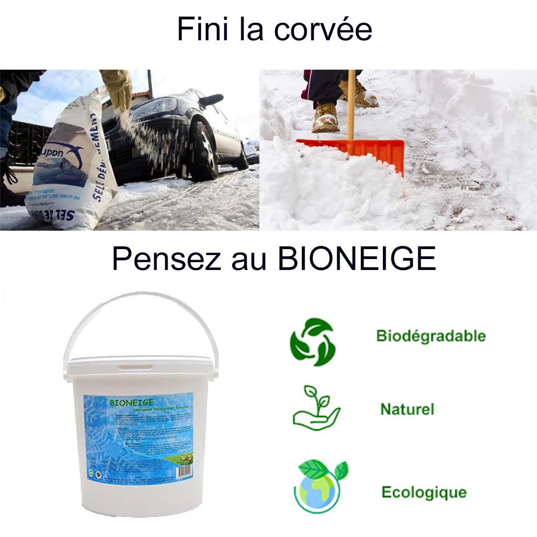 DEVERGLACANT DENEIGEANT DEGIVRANT Ecologique BIONEIGE Chlorure de magnésium 8KG