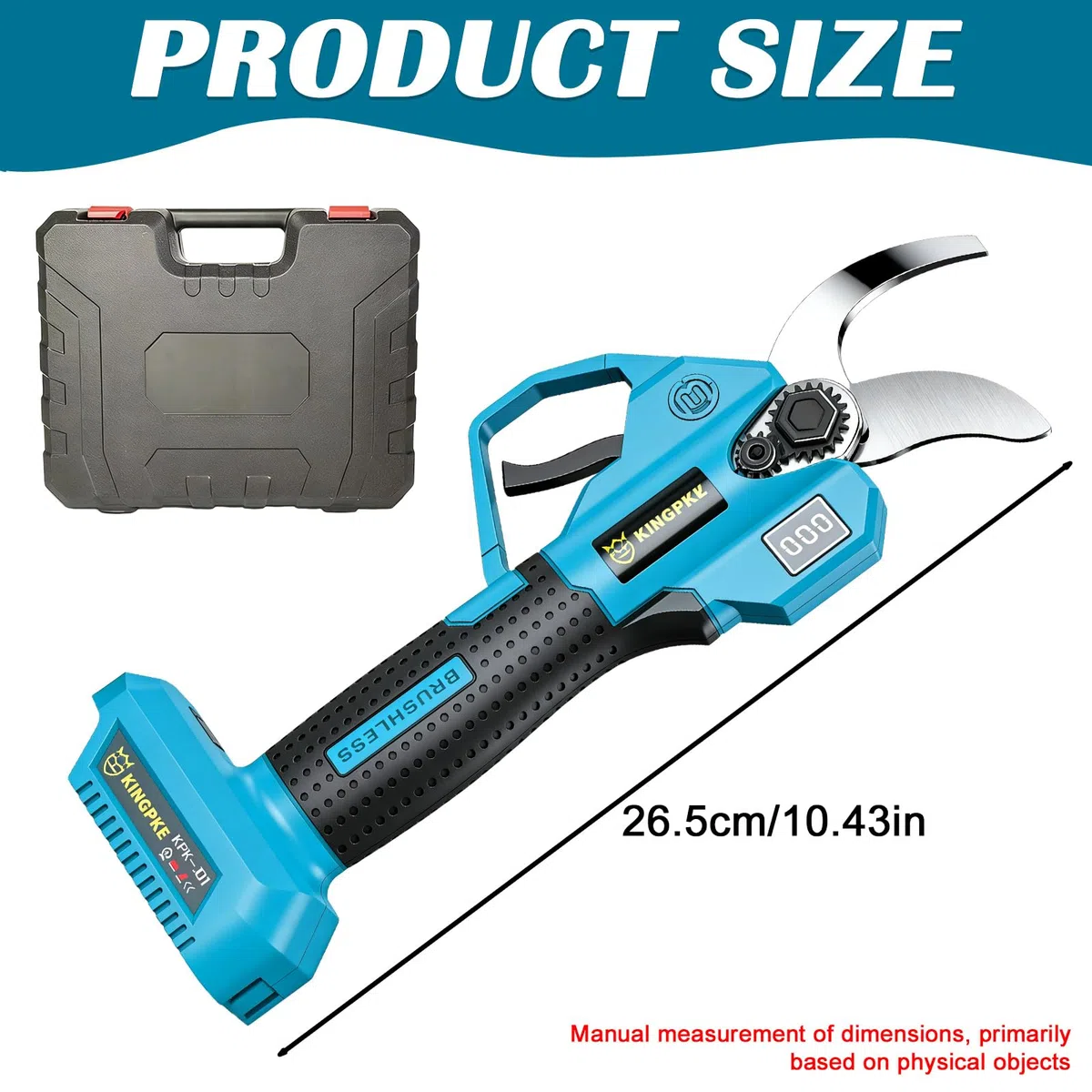 Coupe-branches sans fil professionnel compatible avec Makita 18 V 25 mm Sécateur électrique avec écran LCD pour élaguer les arbres et les arbres fruitiers (sans batterie)