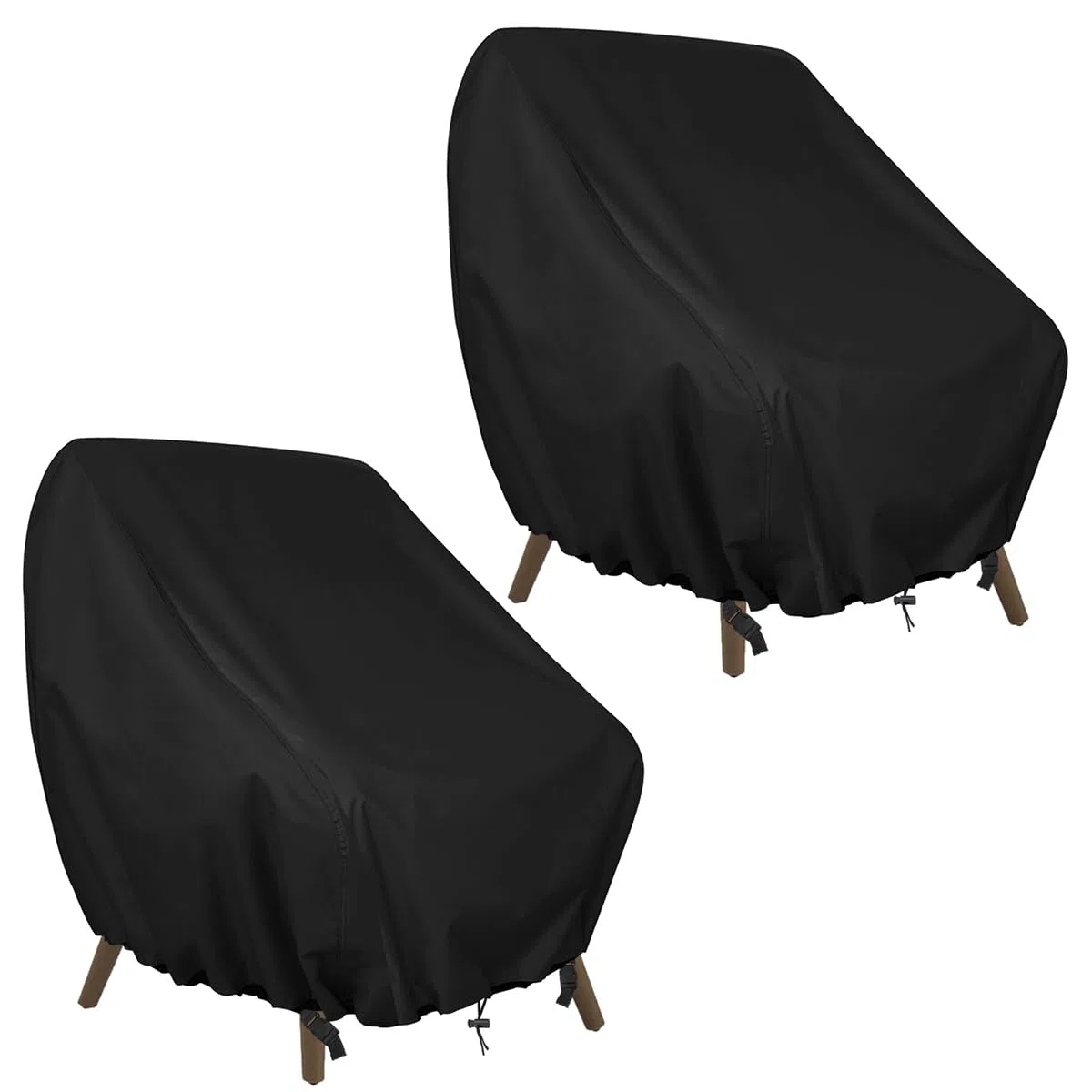 GARPROVM Housse de Chaise de Jardin 2 pièces, Housse pour Fauteuil 89x97x74cm, Housse de Protection pour chaises Extérieur, Tissu Oxford 420D Imperméable, bâche pour chaises de Balcon