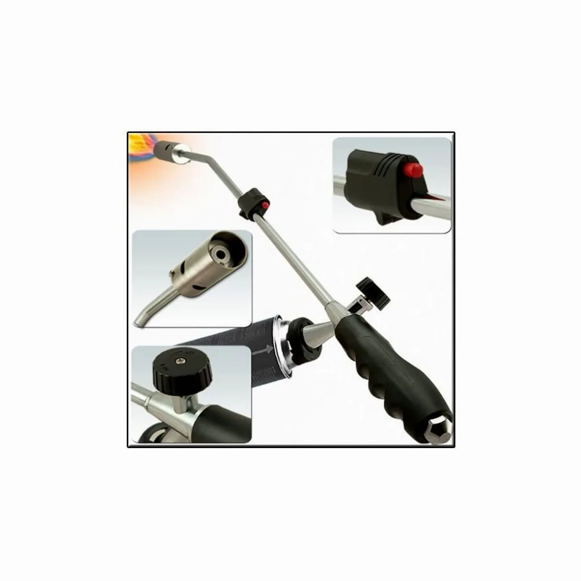 Désherbeur Thermique à Gaz Allumage Piézo, Brûleur Mauvaises Herbes Léger Compatible Cartouche Butane UN2037
