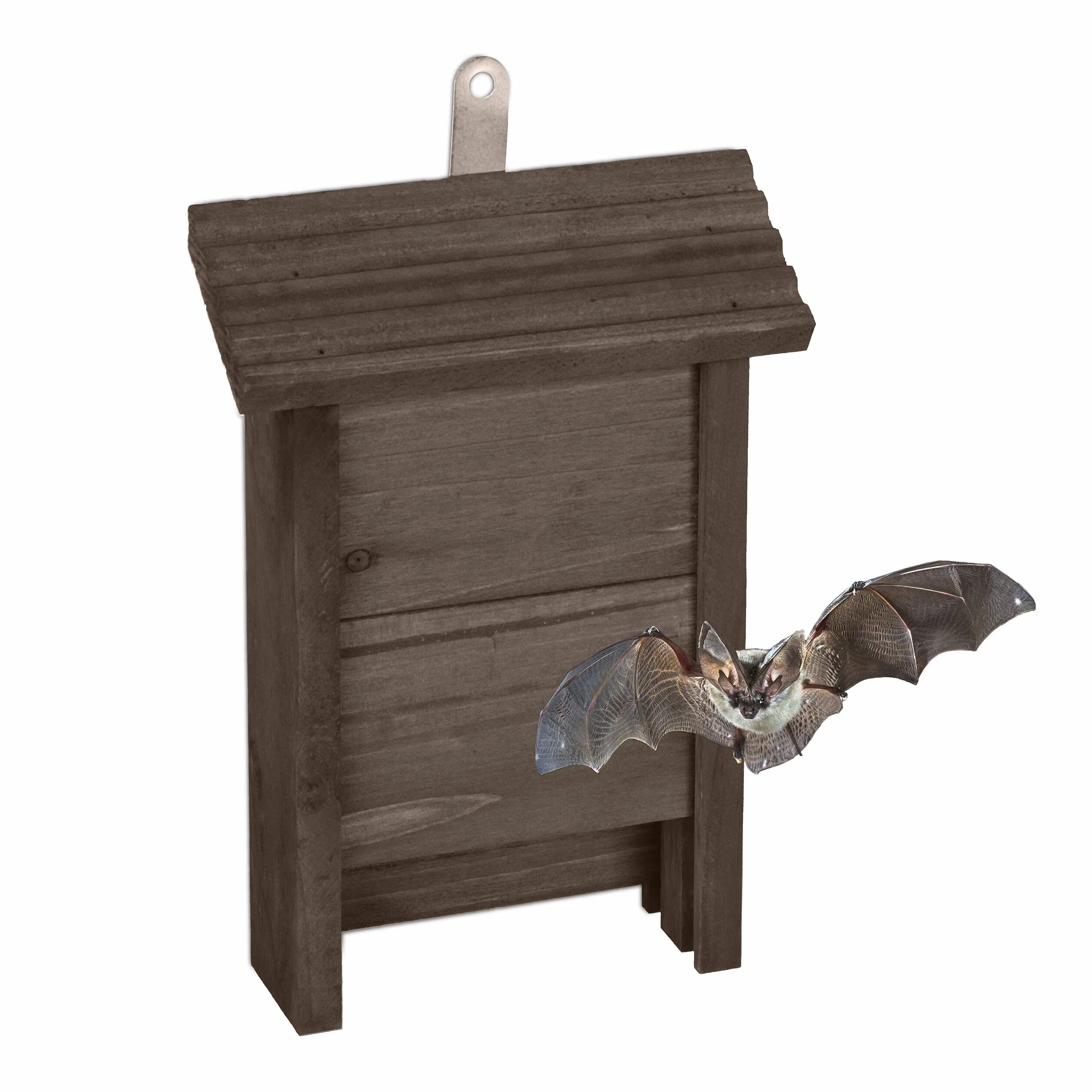 Relaxdays Abri à Chauves-Souris, Refuge Large 29x18x6 cm Bois Marron