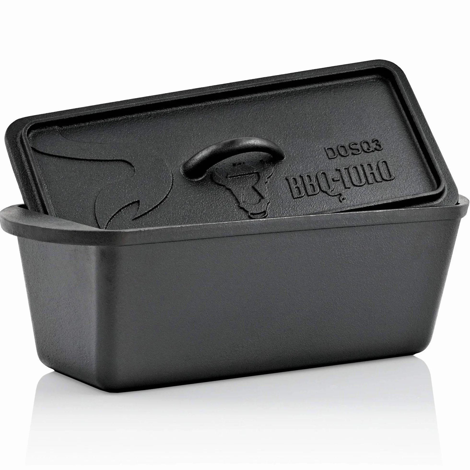 BBQ-Toro Dutch Oven Pan en fonte 3,0 litres présaisonné avec couvercle