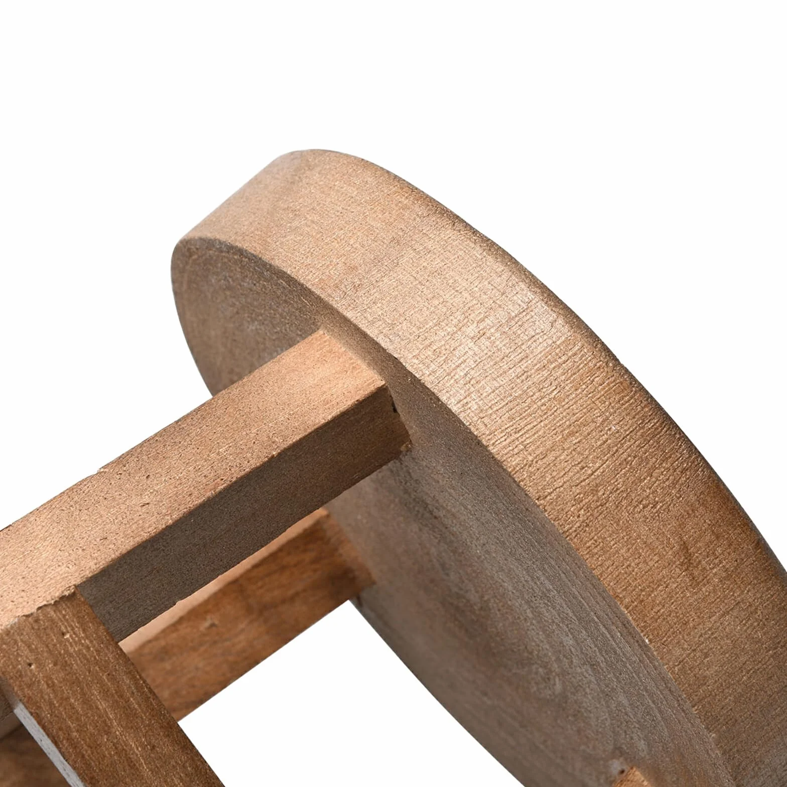 Mini Tabouret en Bois pour Plantes 17 cm - Décoratif Rond Support Pot de Fleurs pour Succulentes et Bonsaï