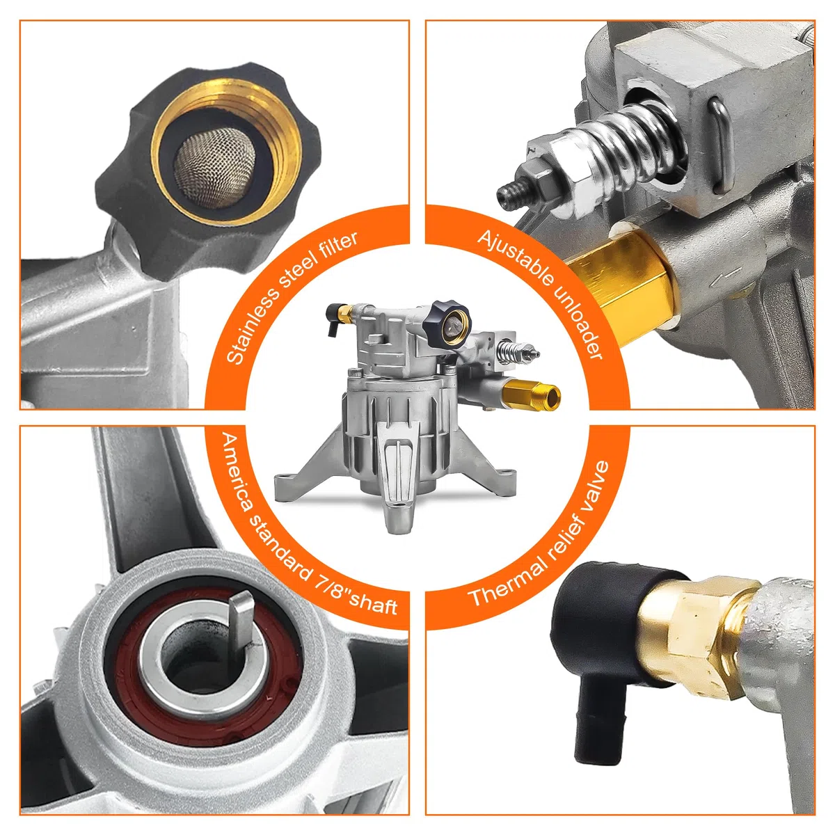 Pompe de rechange verticale pour nettoyeur haute pression 3100 PSI