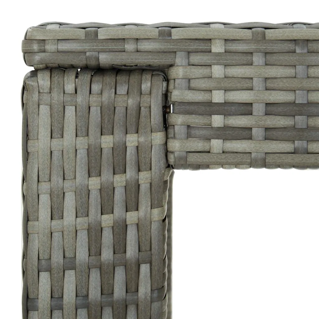 Tomostar Table de Bar Haute, Table de Jardin Extérieur Gris 100x60,5x110,5 cm Résine tressée