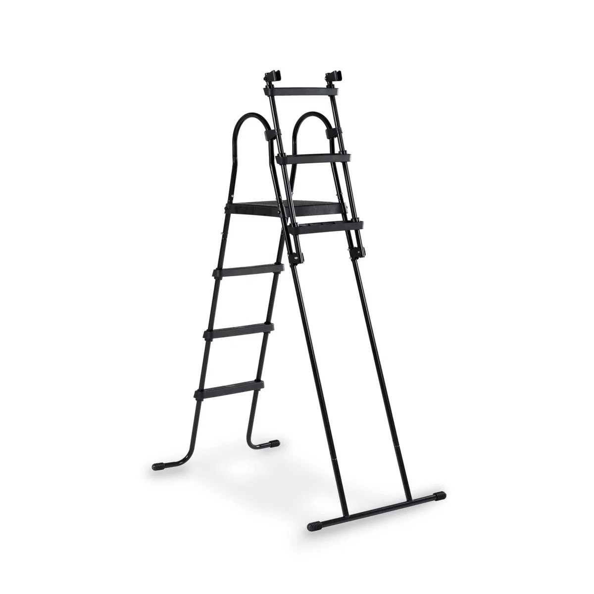 EXIT Toys Échelle de Piscine avec Rampe pour Piscines - Marches Antidérapantes - Hauteur de Cadre 108-122cm - Noir