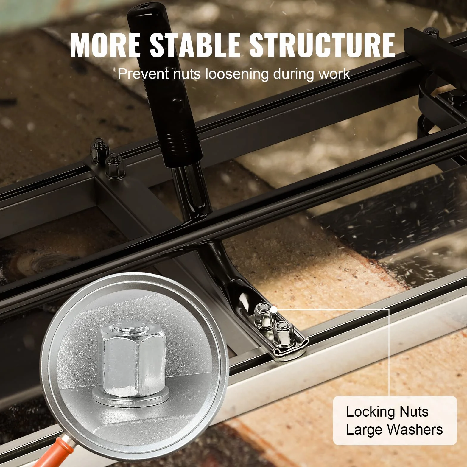 VEVOR Gruminette Scierie Mobile Portable 355-914 mm Barre de Guidage en Acier Galvanisé avec Épaisseur de Coupe 5,08-300 mm Coupe Transversale Moulin à Scie à Chaîne de Tronçonneuse pour Constructeurs