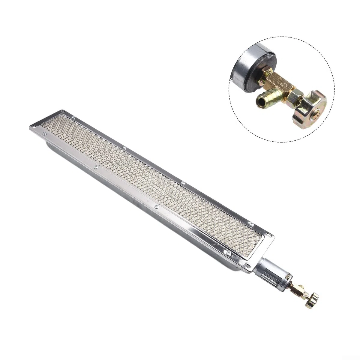 Barbecue infrarouge à brûleur latéral 53 x 9,5 cm pour industrie alimentaire