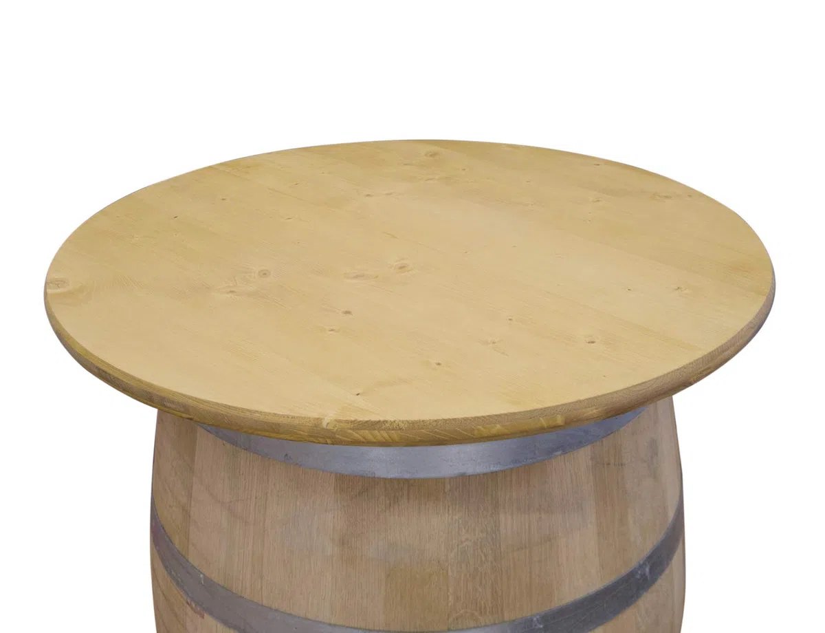 Temesso Plateau de Table avec laqué - Couleur de chêne (D80 cm avec pré-percage et vis Inclus)