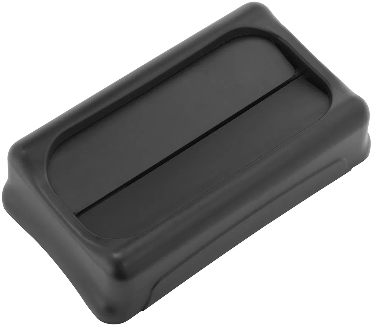 Rubbermaid Commercial Products Couvercle Basculant Slim Jim 60 L / 87 L Noir – Accessoire en Plastique Résistant pour Gestion des Déchets – FG267360BLA