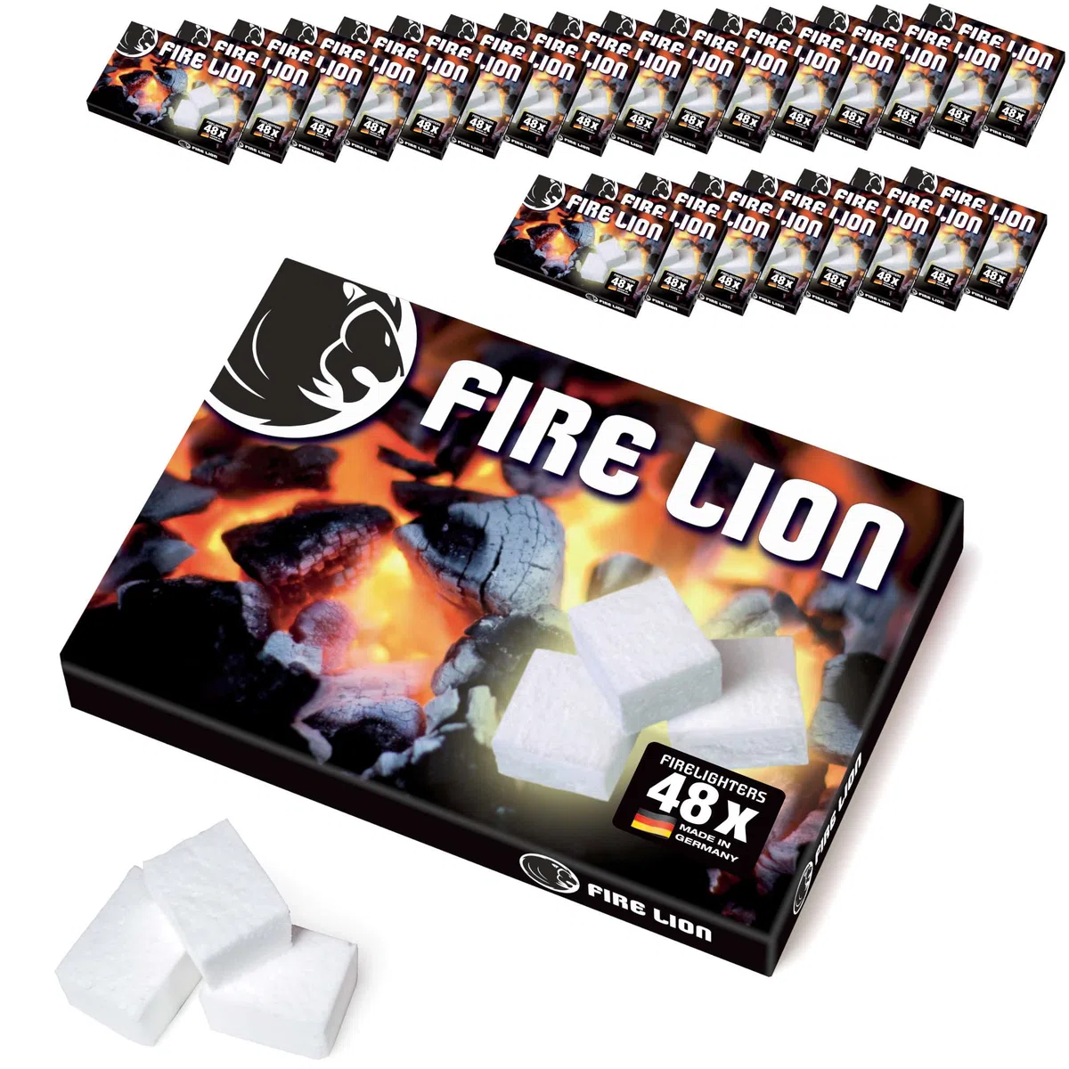 Pack de 1152 Cubes Allume-Feux pour Barbecue, Cheminée, Four, Pizza