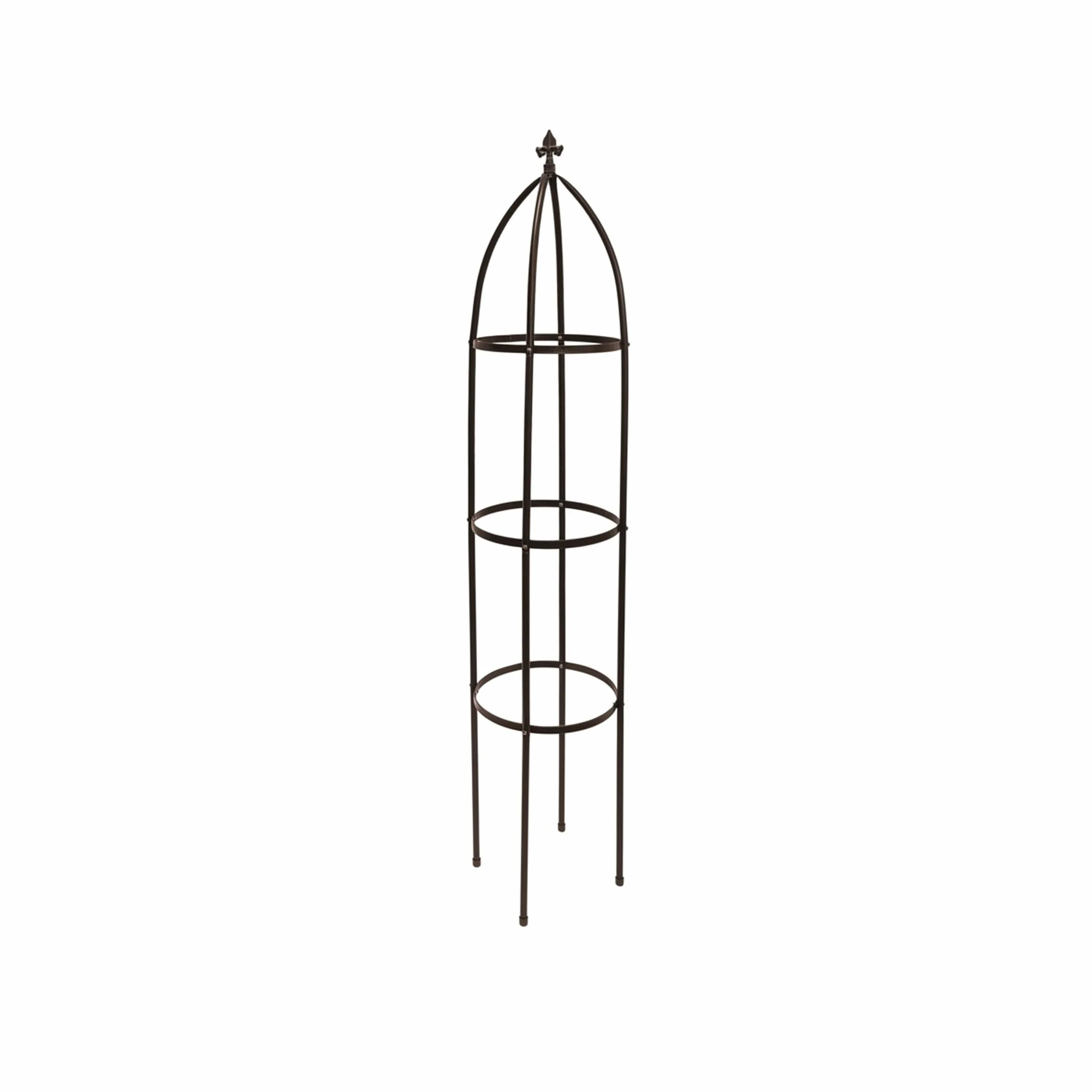 relaxdays Arceau Arche rosiers pergola Obélisque de Jardin Support tuteur métal Colonne pour Plantes grimpantes 190 cm, Marron