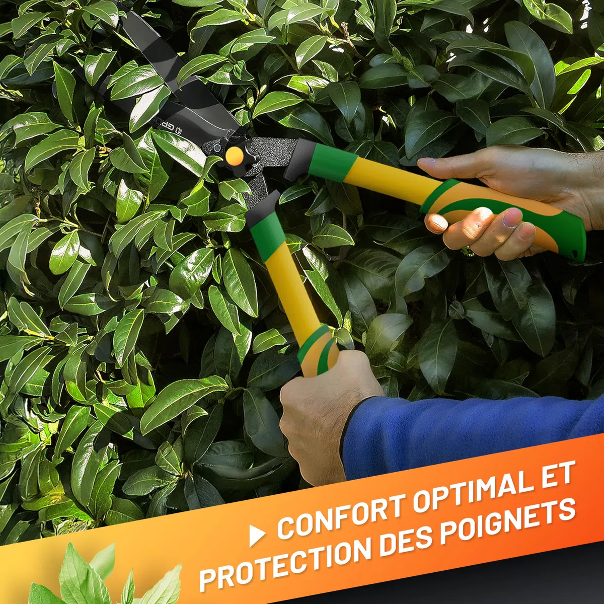 GRÜNTEK Cisaille à Haies Ébrancheur Jardin 560mm. Taille-Haies Manuel Professionnel