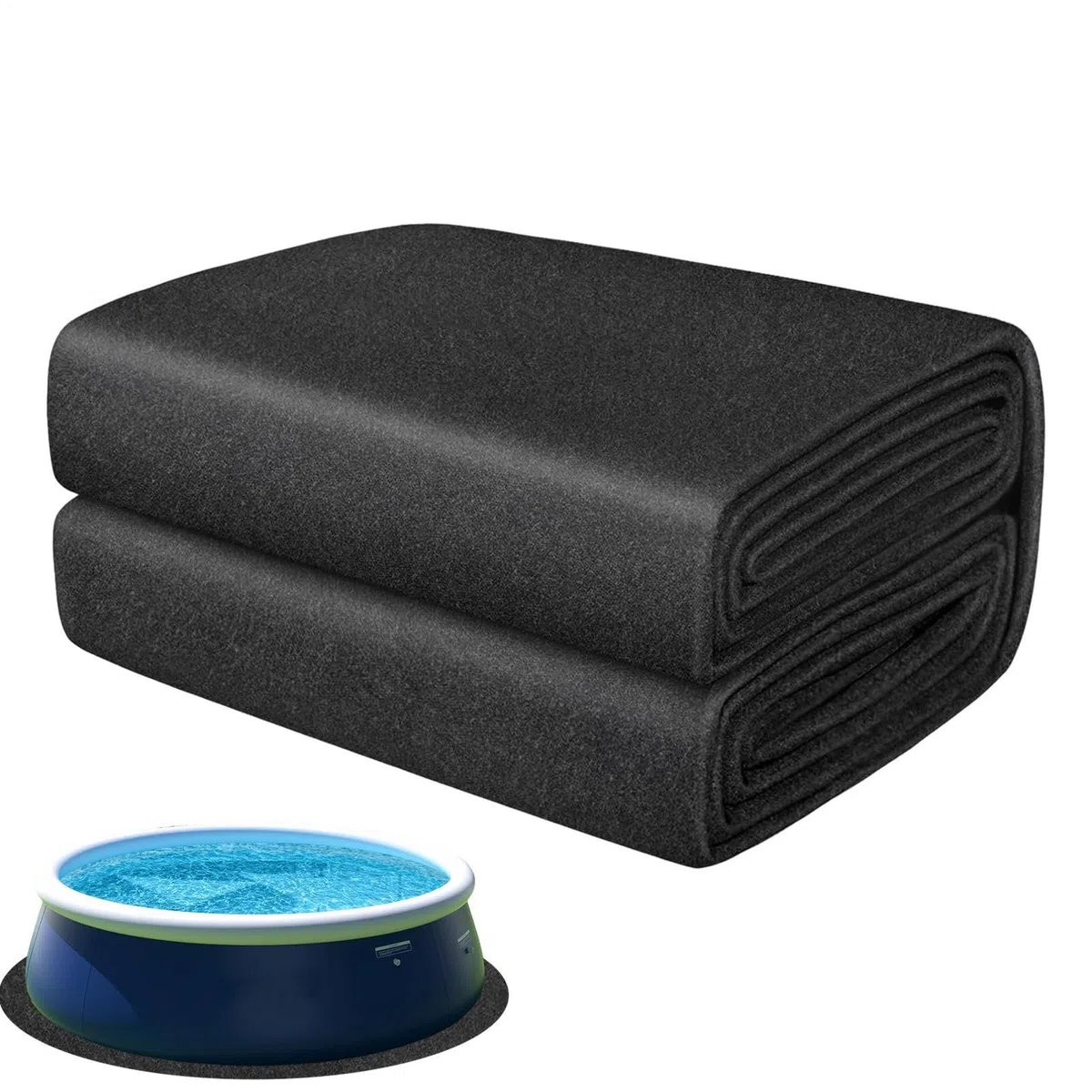 3,05m Tapis De Sol Rond pour Piscine Hors Sol - Bâche De Protection Piscine Stable Aux UV Et Indéchirable, sous-Couche Résistante pour Piscines Tubulaire, Gonflable Et Spa