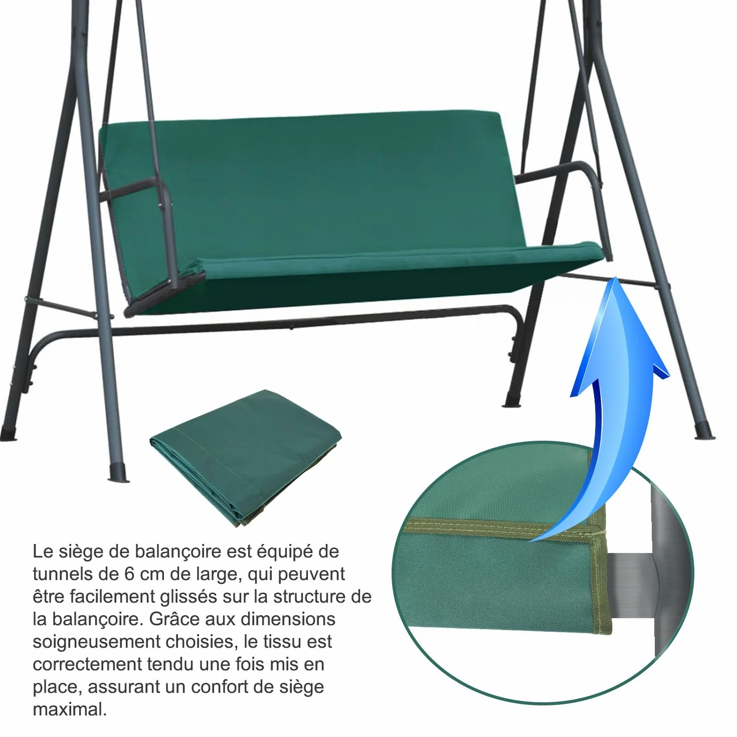 Housse pour sièges de balançoire de jardin Beige sur Mesure Ferocity