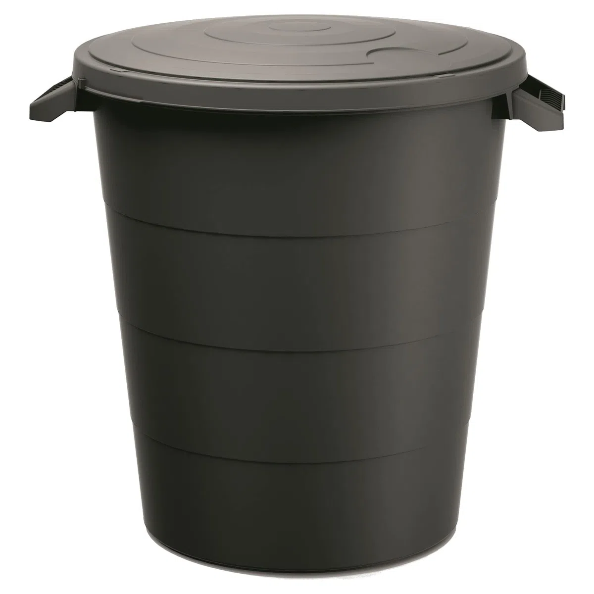 Keden Smooth Poubelle avec couvercle - Poubelle de recyclage 120 litres de capacité, baril de captage d'eau Noir