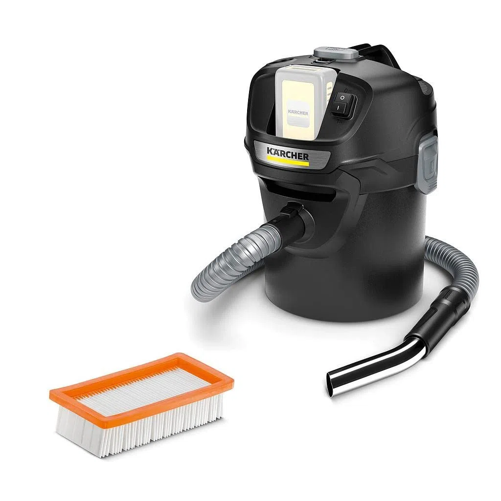 KÄRCHER AD 2 Aspirateur Cendres et Poussières sans Fil 18 V 14 l 230 W Matériau Ignifuge Filtre Monobloc