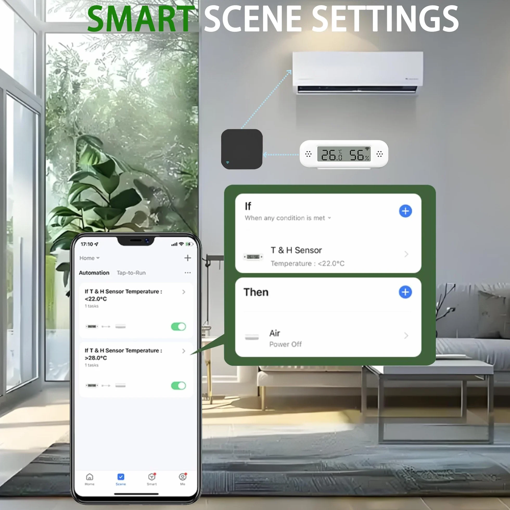 Thermomètre Hygromètre Numérique Smart, Capteur de Température et d’Humidité WiFi pour Usage Domestique, Moniteur d’Humidité avec Surveillance par App, Exportation de Données, Compatible Alexa. 4PCS