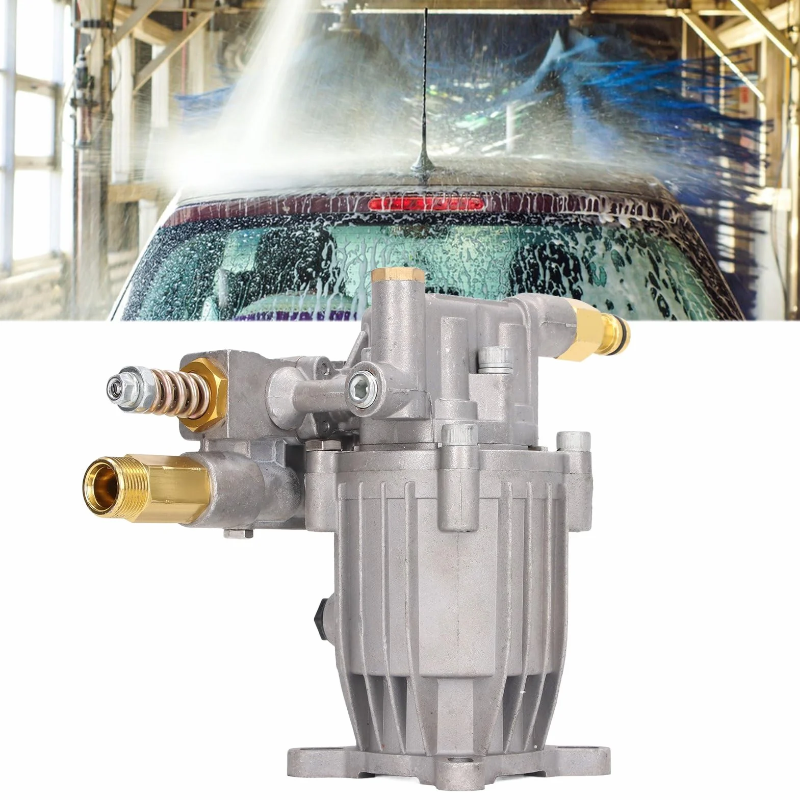 FTVOGUE Pompe de Laveuse Haute Pression 3/4 Po Pompe de Machine à Laver à Arbre Horizontal 2610-3000PSI 2,2-2,4GPM pour Murs, Clôtures, Maisons, Trottoirs, Véhicules