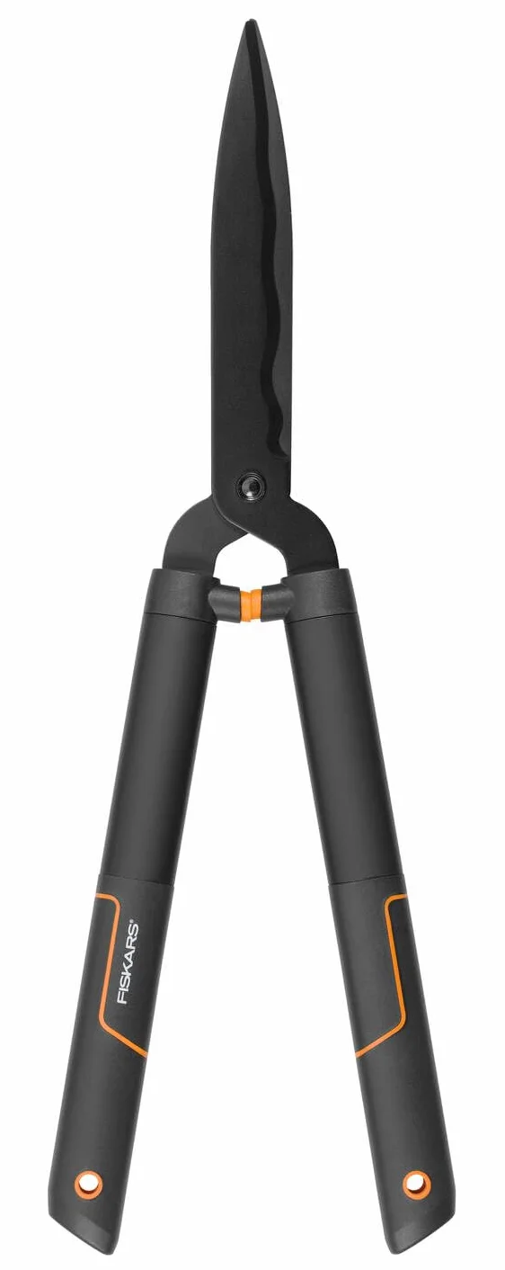 Fiskars Cisaille à haie SingleStep, Lame ondulée, Lames en Acier, Longueur: 58 cm, Noir mat, HS22, 1001433