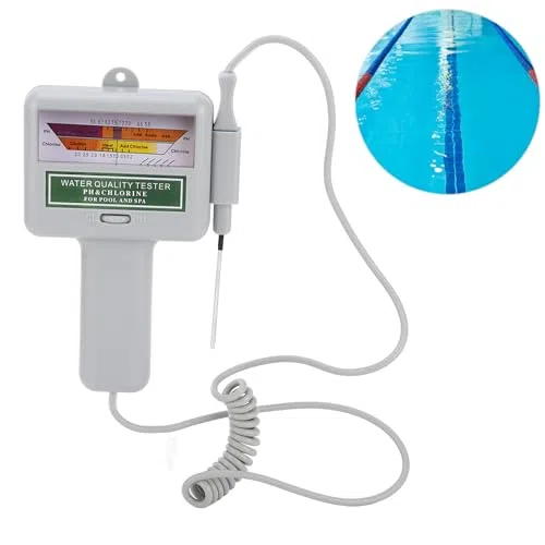 TOPINCN Testeur de Chlore PH Portable Digita Testeur de Qualité de l'eau Testeur d'eau Compteur de Chlore Piscine Spa Moniteur de Qualité de l'eau Vérificateur