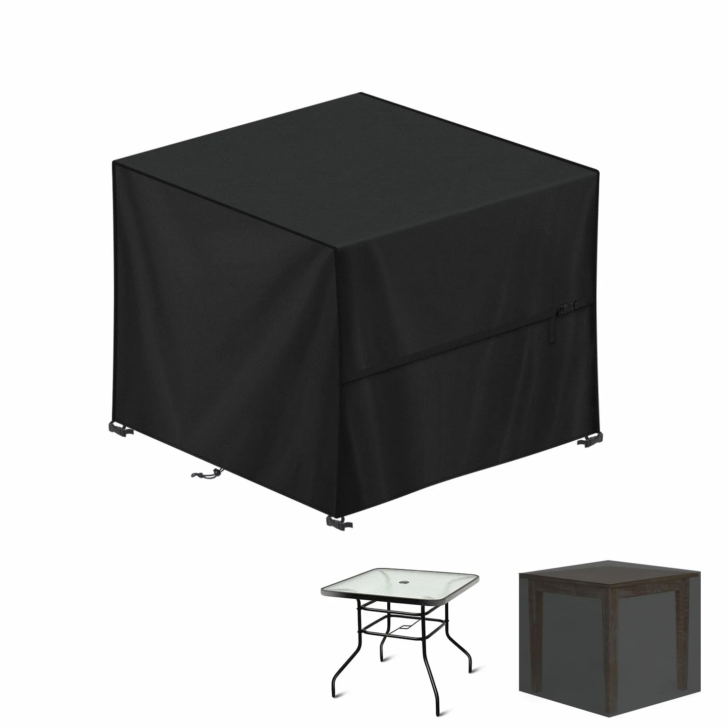 LAMUNI Housse Table de Jardin 90x90x90cm Imperméable Anti-UV 420D Oxford Protection Table Exterieur