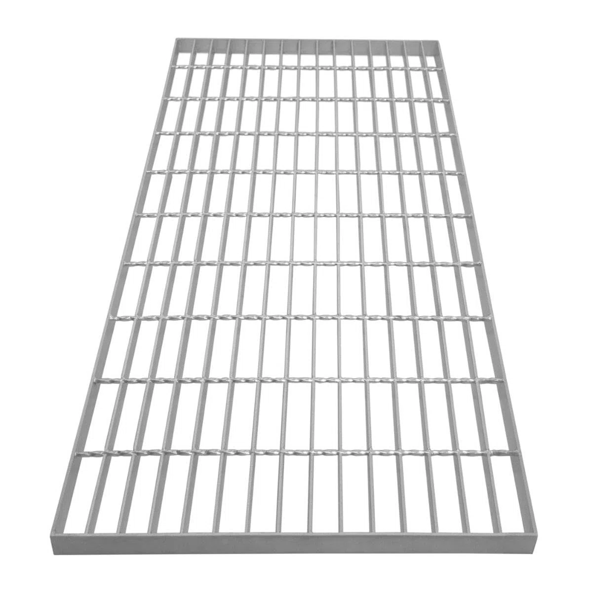 Grille Caillebotis Acier Galvanisé 1000mm x 500 mm - Min 260gr/m² Maille 32 x 100mm Grillage Revêtement Sol Passerelle Passage Voiture - Capacité 500KG - Résistant à la Corrosion EN ISO 1461