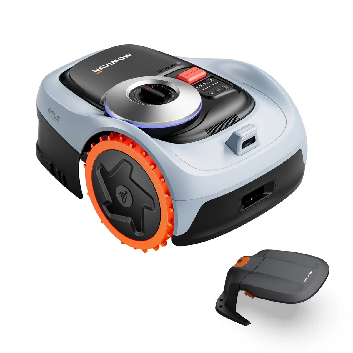Segway Navimow i208 AWD Robot tondeuse et Garage S, Trois roues motrices, monte les pentes jusqu'à 45%, EFLS NRTK + Vision, Cartographie automatique, sans antenne, jardin de 800 m²(expédié séparément)