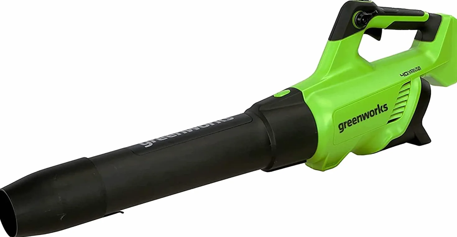 Greenworks GD40AB Souffleur à Batterie Axial de Feuilles Mortes Sans Fil, Régulateur de Vitesse, Moteur Sans Balais, 210km/h, 15,6 m³/min, Fonction Turbo, SANS Batterie Ni Chargeur 40V, Garantie 3 Ans