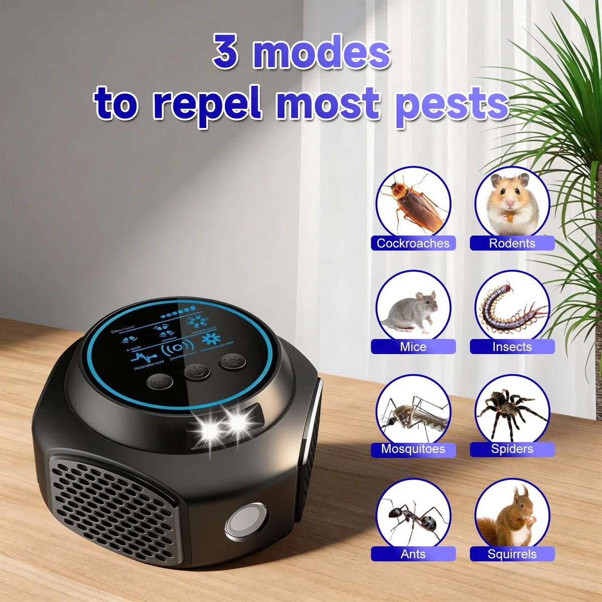 EPROICKS Ultrason Souris Et Rats, Couverture à 360 Degrés,Répulsif Souris Ultrason, Modulation De Fréquence Intelligente, Adapté à La Répulsion des Rongeurs dans De Multiples Scénarios