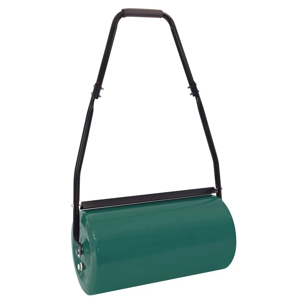Oxeo Rouleau à Gazon 60cm - 48 L / 60kg - Rouleau à Main pouvant être rempli d'eau/de Sable - Acier Robuste - pour Gazon et Champs