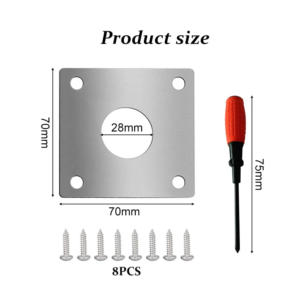 Caisses de Protection pour Nichoir 28 mm en Acier Inoxydable avec 8 vis et Tournevis 2 Pièces