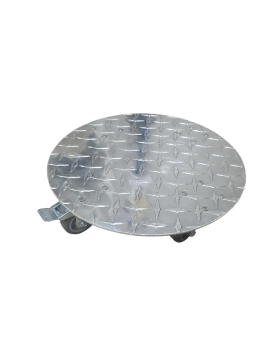 Louis Moulin Roule Plante Rond Aluminium - Support à Roulettes pour Pots de Fleurs - Diamètre 30 cm - Charge Lourde 130 kg - Usage Intérieur et Extérieur