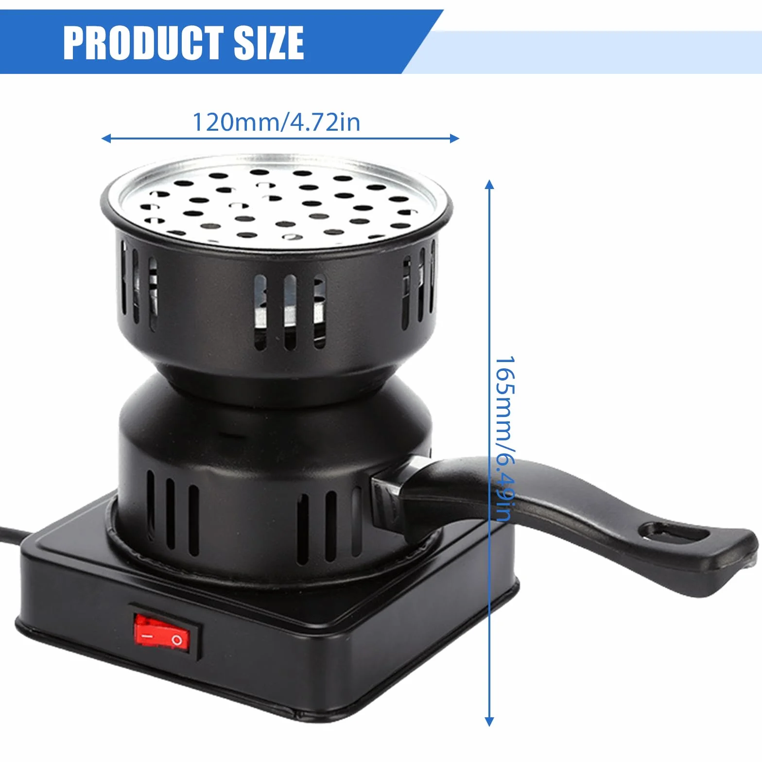 GOMETY Allume-Charbon Électrique 500W, Brûleur Charbon de Bois pour Barbecue et Grill