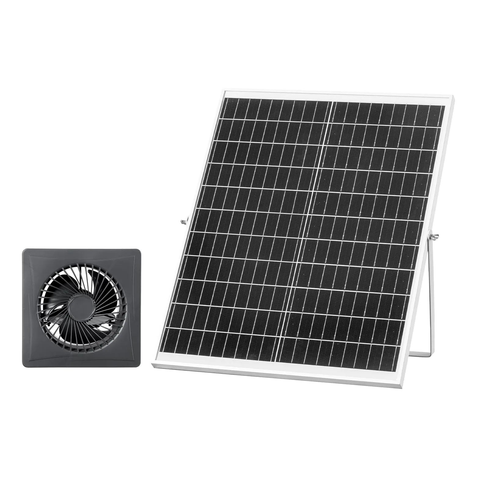 VEVOR Ventilateur Solaire avec Panneau Solaire 25 W et 1 Ventilateur, Extracteur d'air, Angle Réglable, 2030 TR/Min, pour Tente de Culture, Serre, Poulailler et Abri, Boîtier Alliage Alu Étanche IP65
