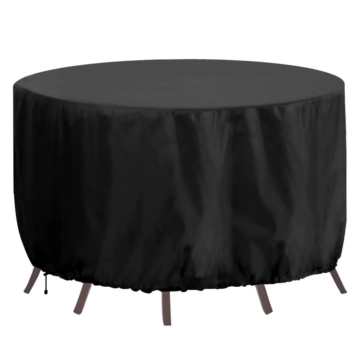 RICHIE Housse ronde imperméable pour meubles de jardin - Grande taille - 200 x 80 cm - Résistante au vent et aux UV - Noir