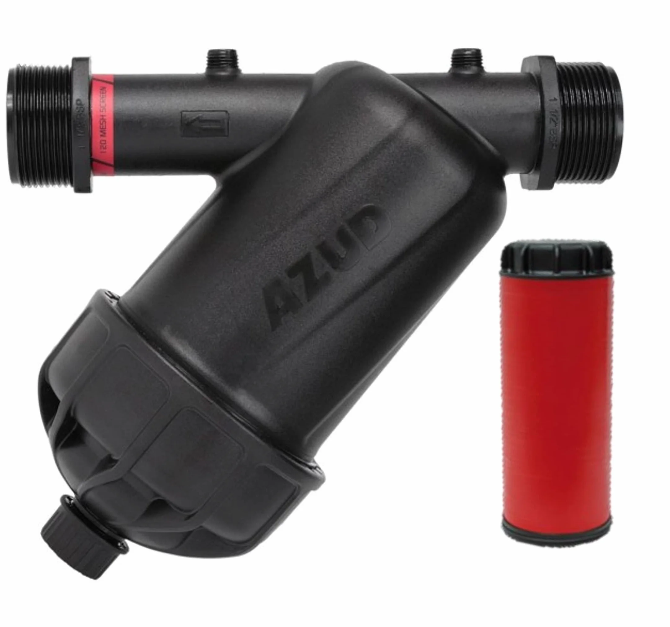 PLANTAWA Filtre À Anneau 2" pour Tuyauterie De 63Mm | Bouchon De Vidange Inclus. Capacité De Filtration 120 Mesh. Filtre Modulaire Azud 100. Irrigation Goutte À Goutte. Connexion Universelle