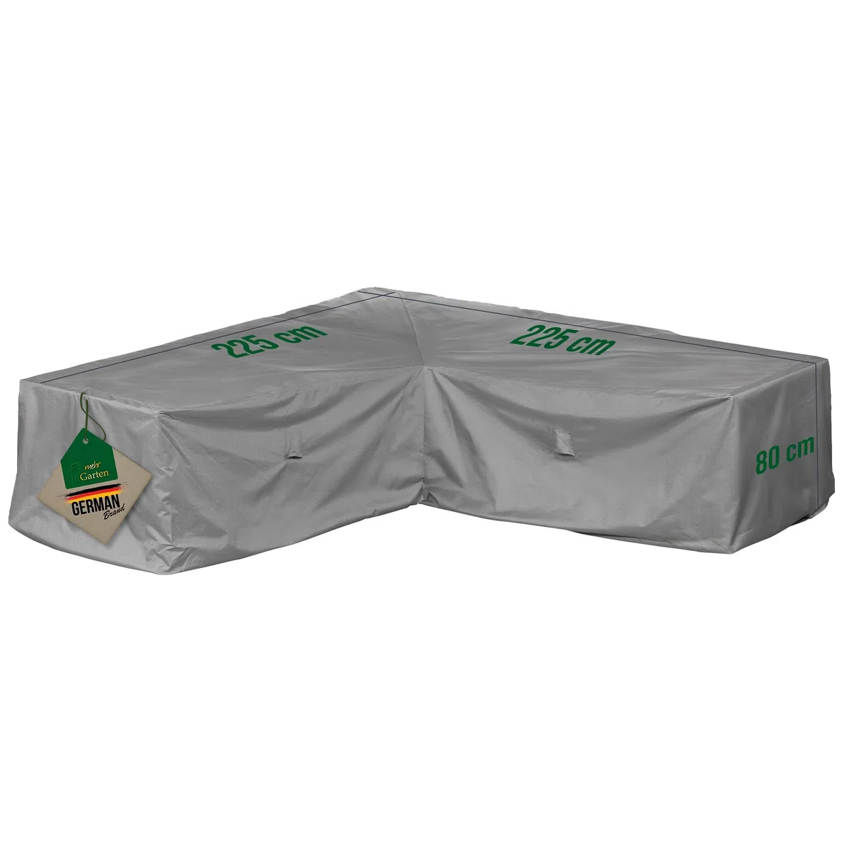 Housse de Protection pour canapé d'angle de Jardin | 225 x 225 x 80 cm | Polyester tissé Oxford 600D, Couleur : Gris